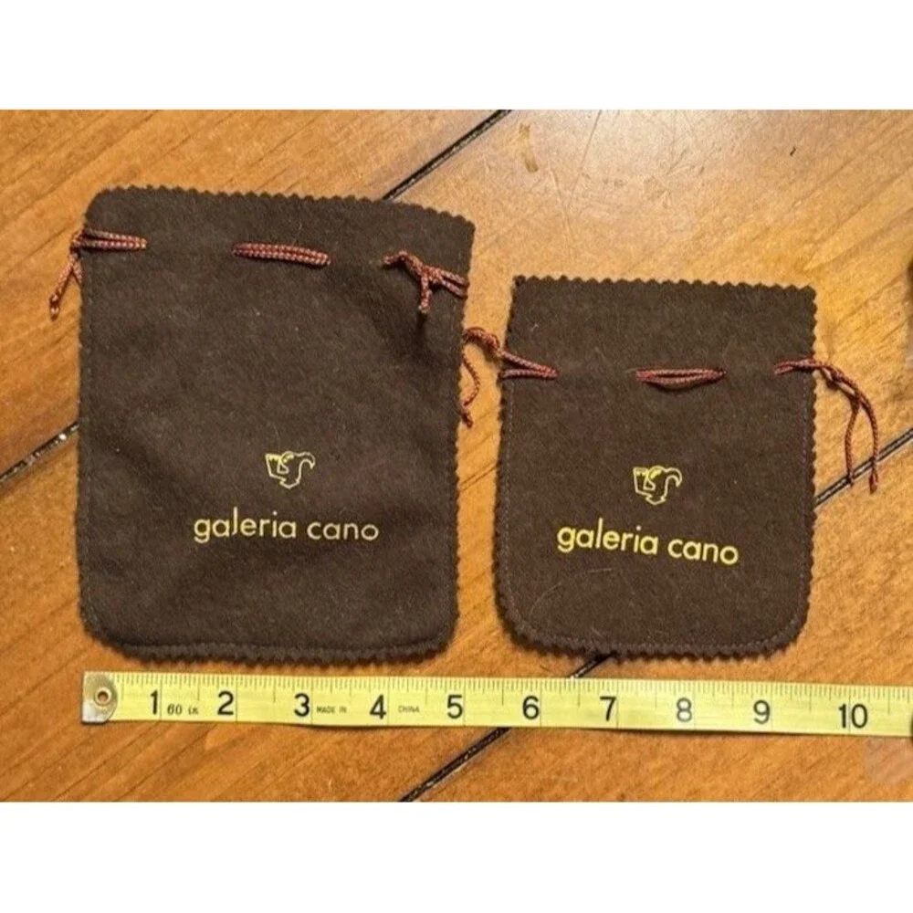 Drawstring Jewelery Pouches Galeria Cano Brown 2